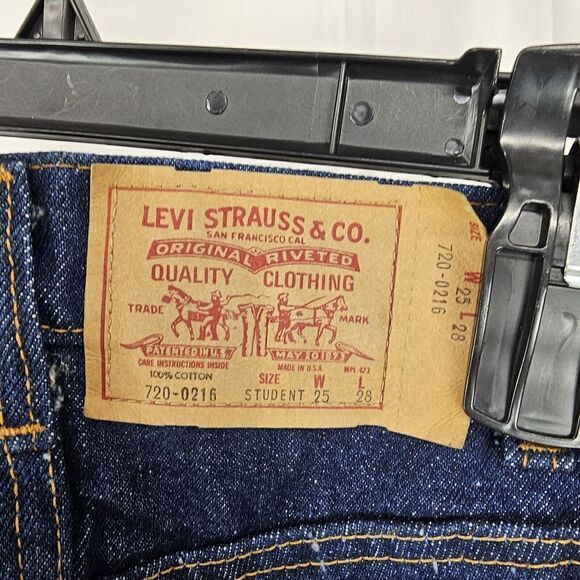 Vintage Levis June 1988 Student W25 L28 Dark Wash Nwt Jeans - Picture 8 of 10